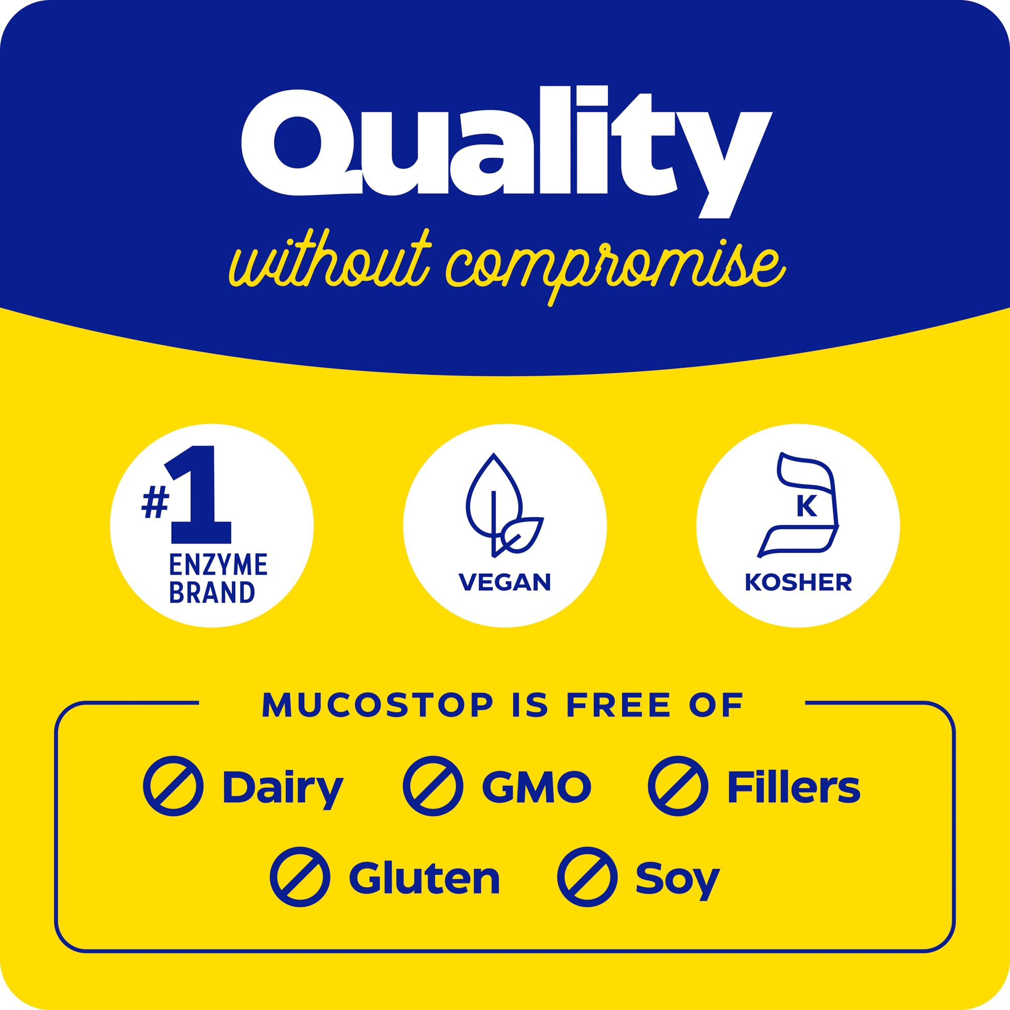 Enzymedica MucoStop detalle de ingredientes para apoyo enzimático efectivo
