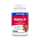 Enzymedica Natto-K vista frontal del envase, identificación clara y confianza