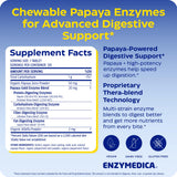 Tabletas masticables Enzymedica Papaya Gold sobre plato, fáciles de masticar