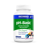 Enzymedica pH‑Basic frasco frontal con etiqueta clara mostrando 120 cápsulas
