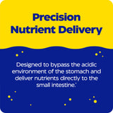 Persona tomando Enzymedica pH‑Basic antes de dormir para mantenimiento del pH