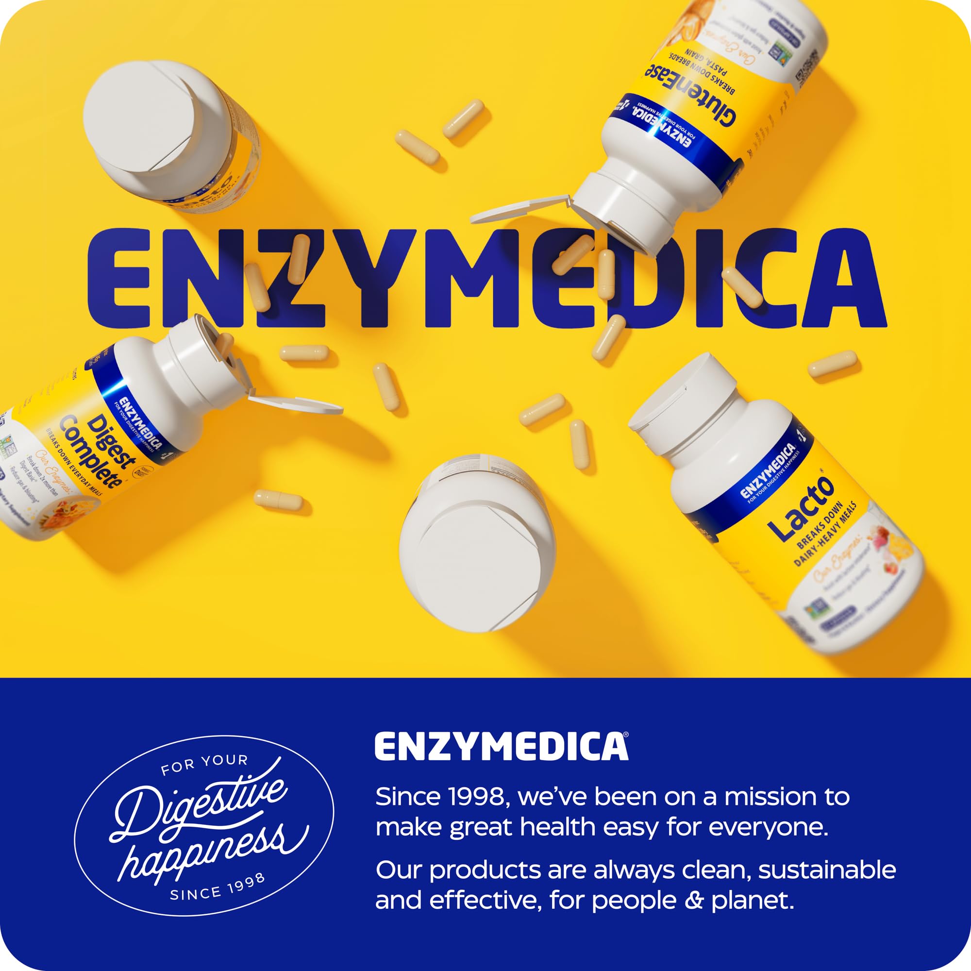 Enzymedica Pro-Bio embalaje limpio sobre fondo claro mostrando producto profesional