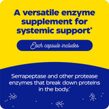 Enzymedica SerraGold ingredientes activos en cápsula para apoyo mucolítico