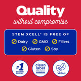 Enzymedica Stem XCell cápsulas junto a otras vitaminas en rutina diaria
