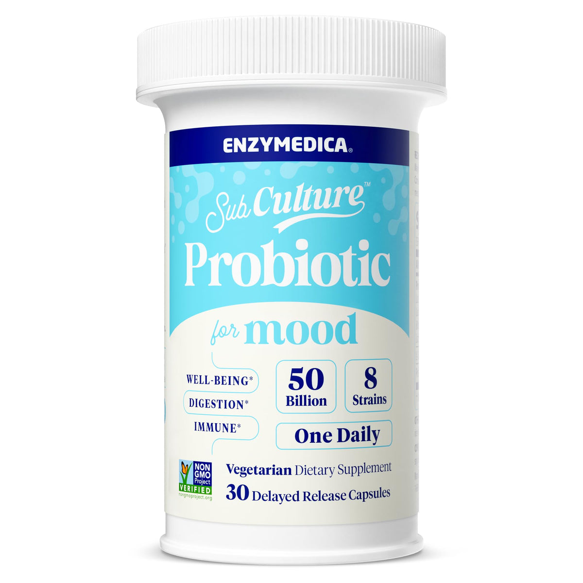 Enzymedica frasco frontal mostrando nombre y beneficio digestivo