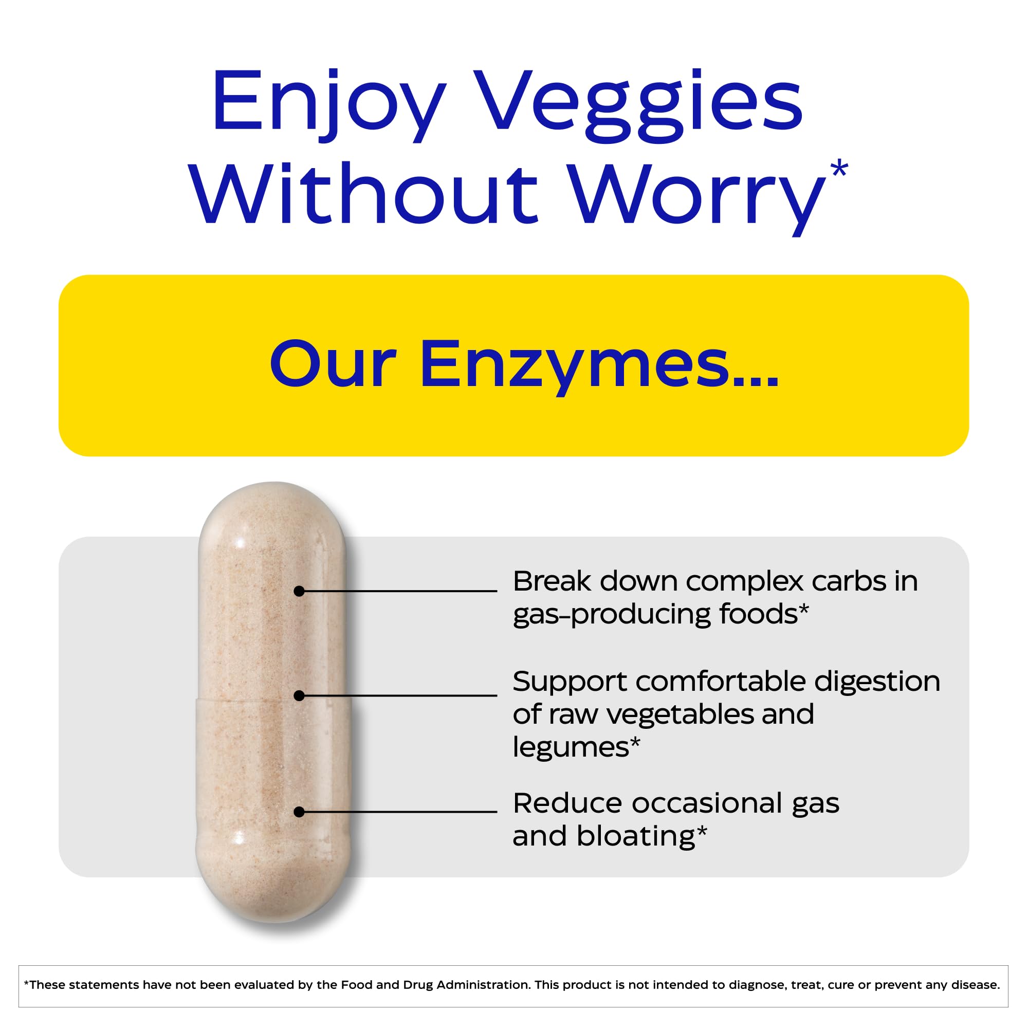 Enzymedica VeggieGest cápsula en mano indicando facilidad de uso