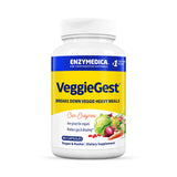 Enzymedica VeggieGest frente del envase mostrando etiqueta clara y beneficios