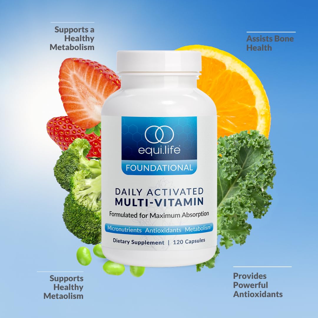 EquiLife etiqueta del frasco destacando ingredientes activados
