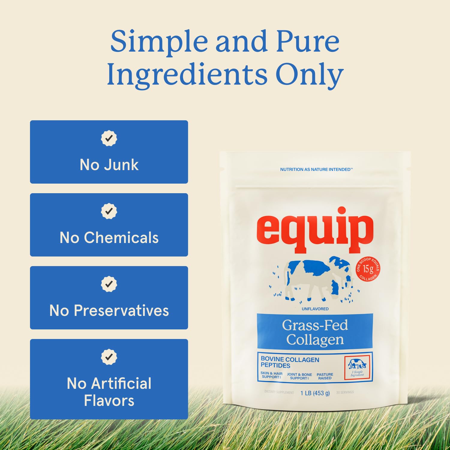 Equip etiqueta nutricional visible con información de un solo ingrediente