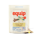 Equip envase frontal del colágeno vainilla con claridad de marca y beneficio