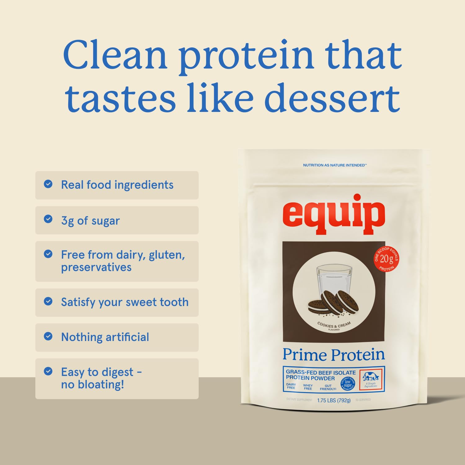 Pancake esponjoso hecho con Equip Prime para desayuno alto en proteína
