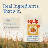 Equip etiqueta nutricional enfocada en 21 g de proteína por servicio