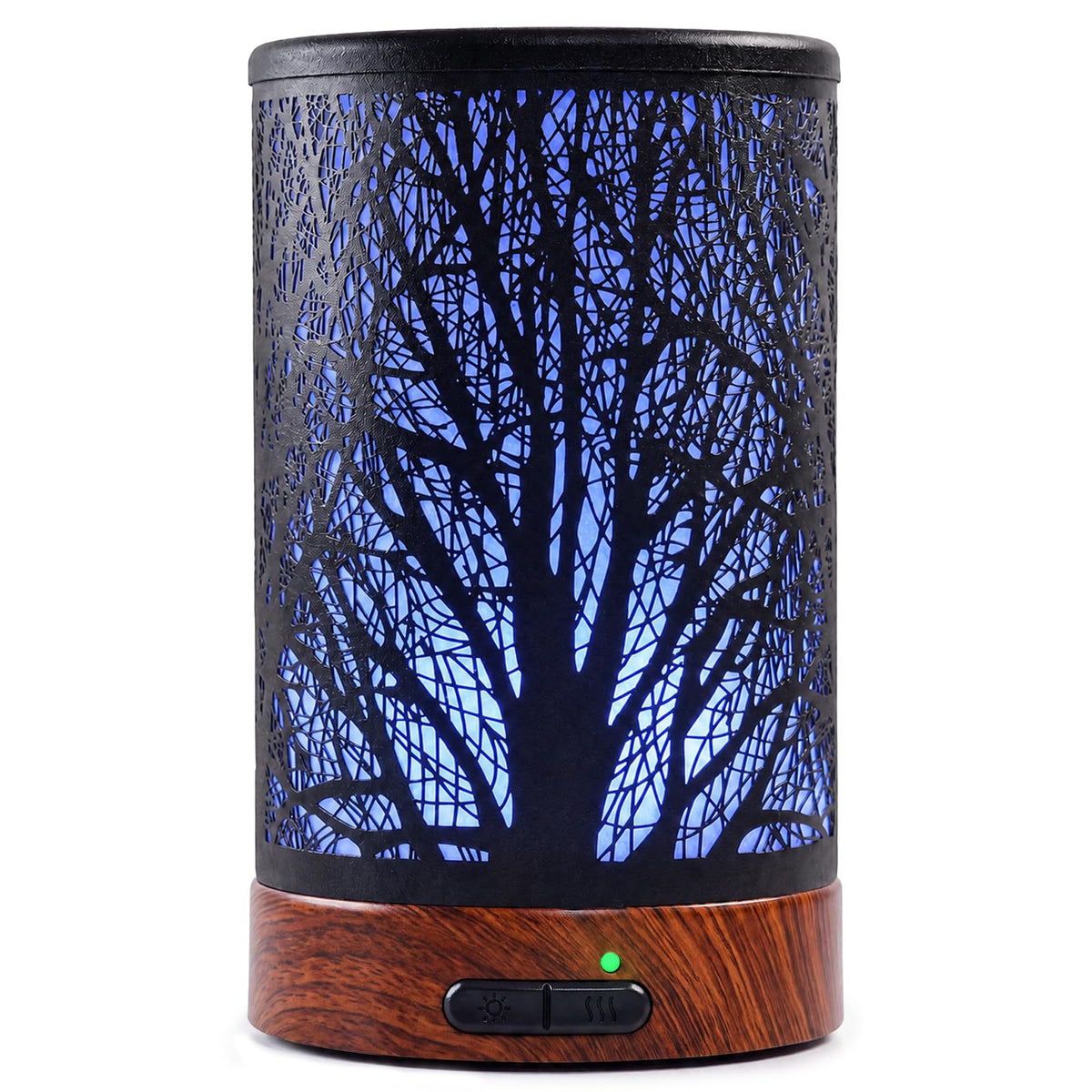 EQUSUPRO difusor metal frente mostrando diseño elegante y uso decorativo