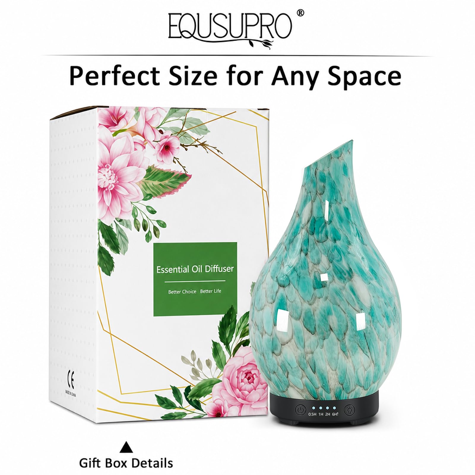 EQUSUPRO difusor en sala decorativa aportando aroma y humedad ligera
