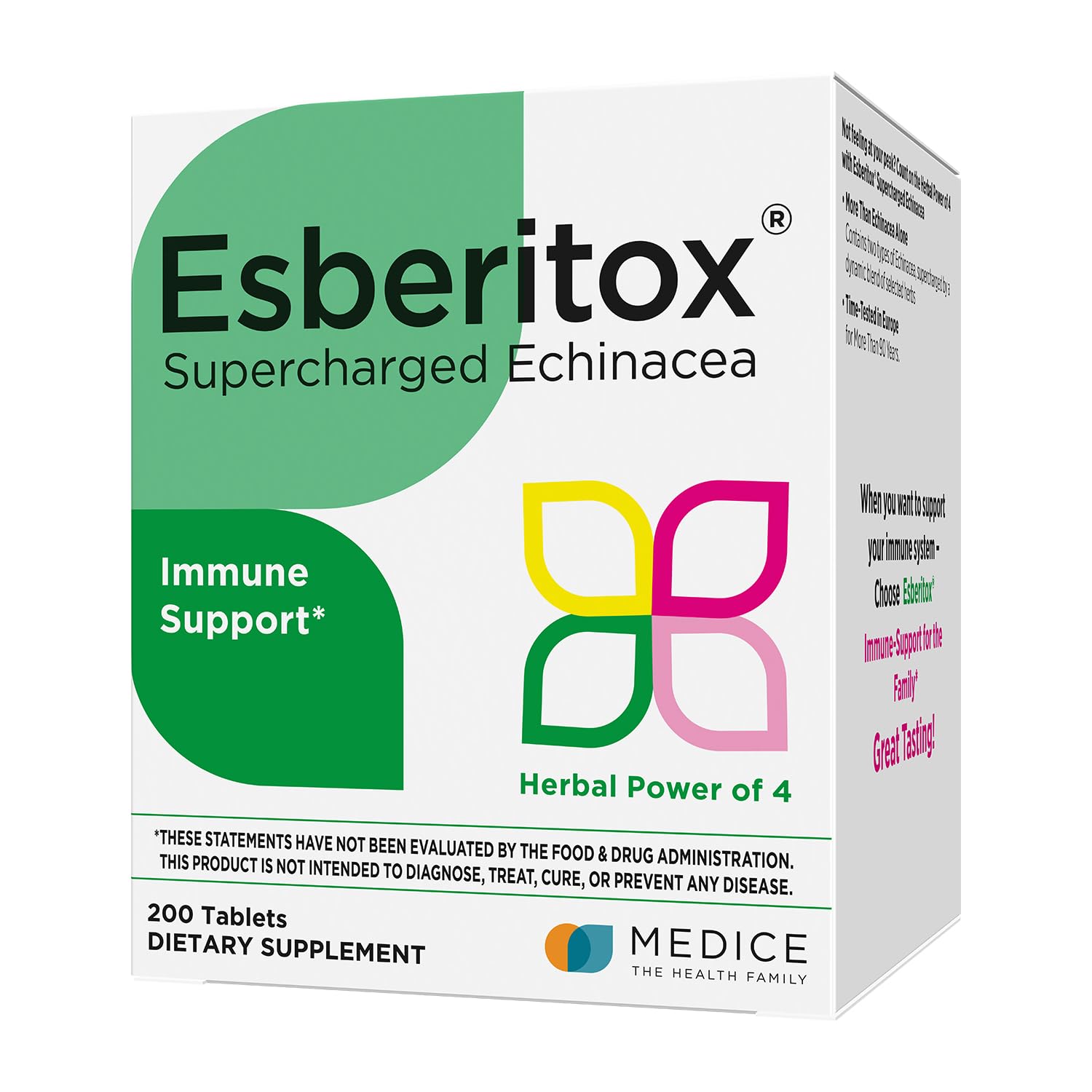 ESBERITOX frente del envase mostrando 200 tabletas y confianza