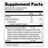 Essential Candy ingredientes: yerba mate matcha y café verde mostrando origen vegetal