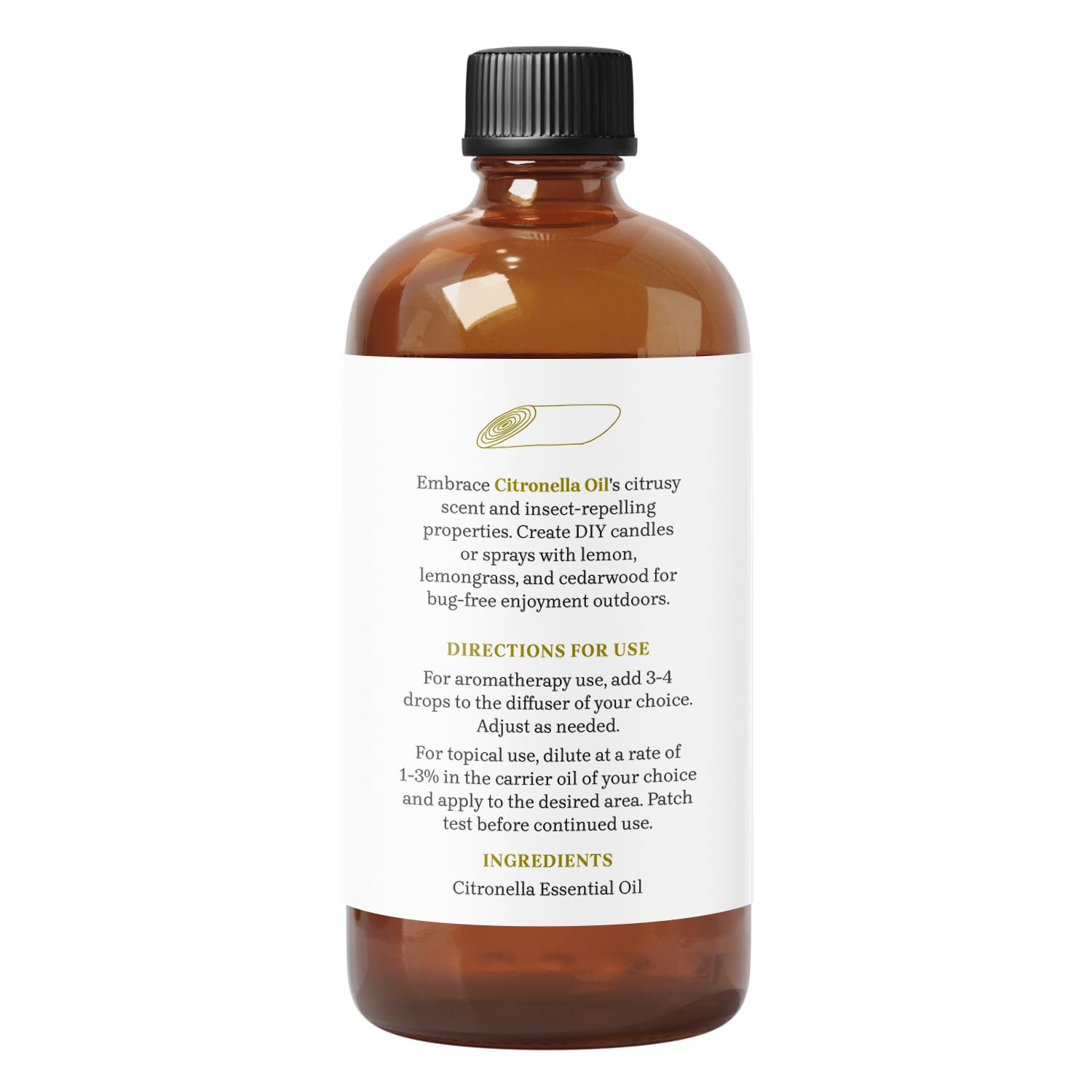 Essential Delights gota de aceite citronela en punta de gotero muestra pureza y textura