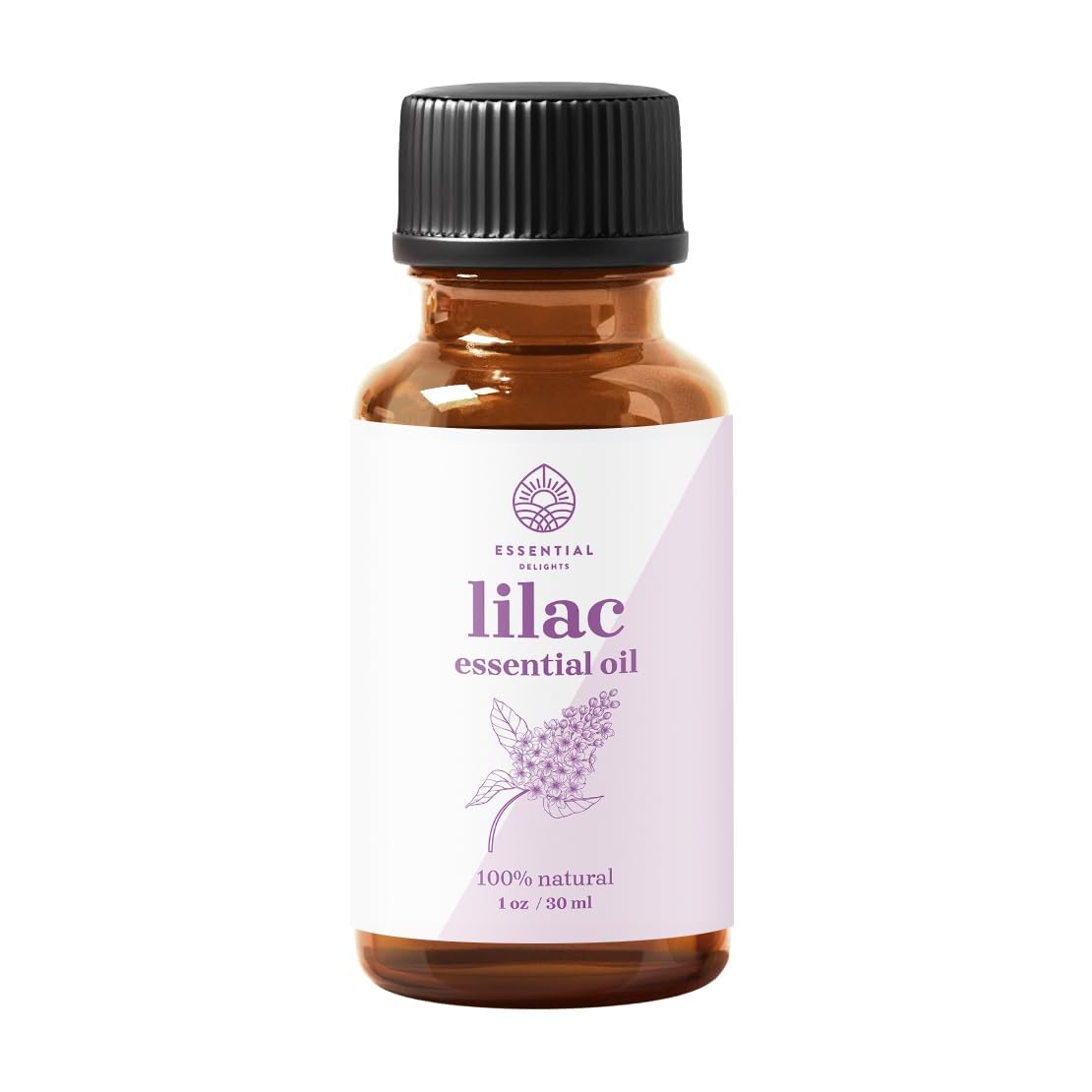 Essential Delights botella frontal de lilac, envase pequeño práctico