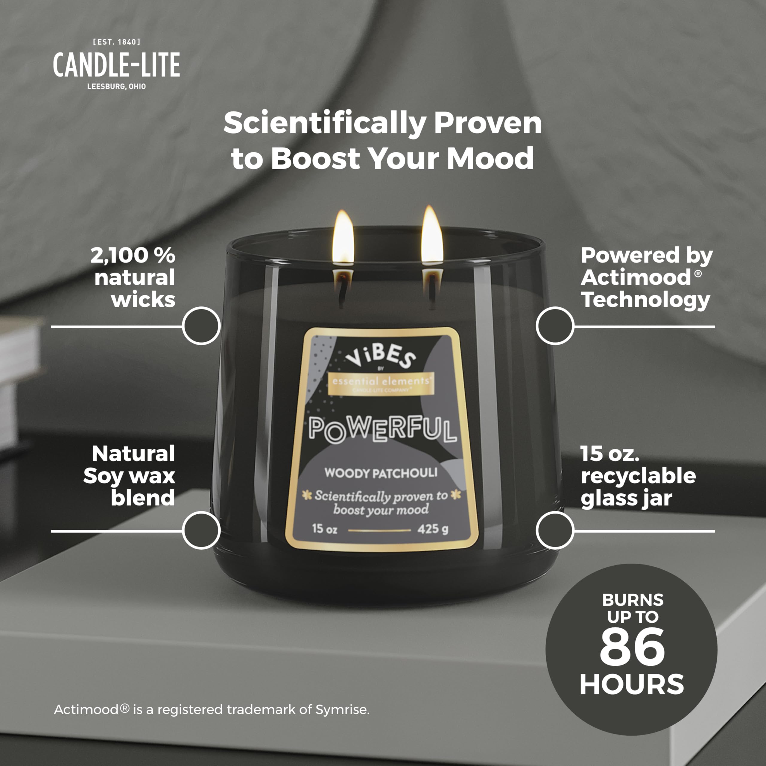 Essential Elements Candle-Lite Vibes primer plano de la cera mostrando textura uniforme y calidad