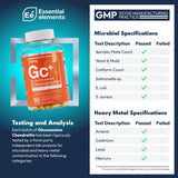 Essential Elements cápsulas apiladas destacando tamaño y fácil ingestión