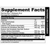Essential Elements ingredientes en primer plano con ACV y vitamina C beneficiosas