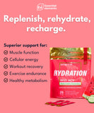 Essential Elements polvo disuelto en vaso para hidratación rápida y refrescante