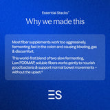 Essential Stacks detalle del envase abierto para ver calidad y comodidad