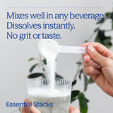 Essential Stacks polvo disuelto en vaso listo para beber, mezcla sin sabor