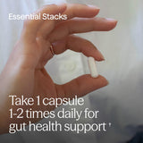 Essential Stacks frasco junto a L‑Glutamine ilustrando combinación complementaria