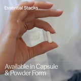 Essential Stacks polvo en batido de deportista para apoyo en la rutina física