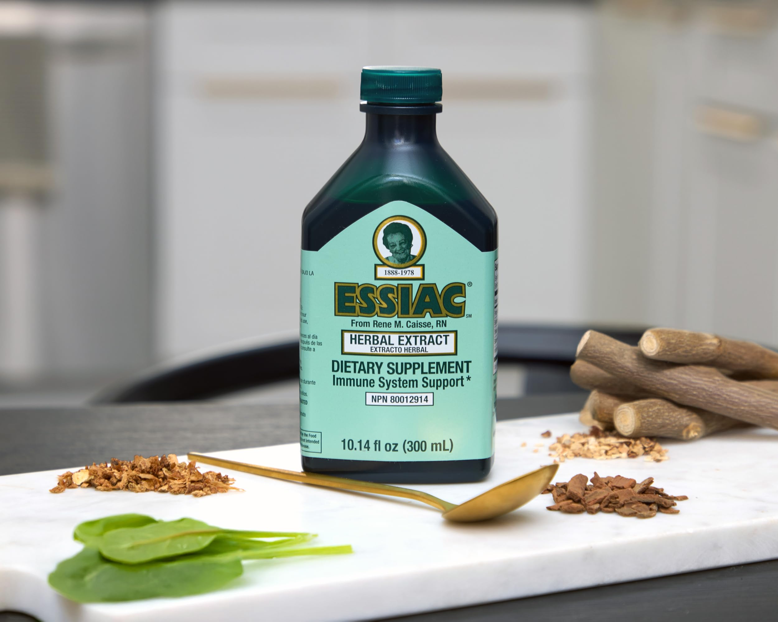 Essiac en ambiente de cocina indicando uso diario conveniente