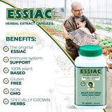 Essiac etiqueta con lista de ingredientes, transparencia y confianza