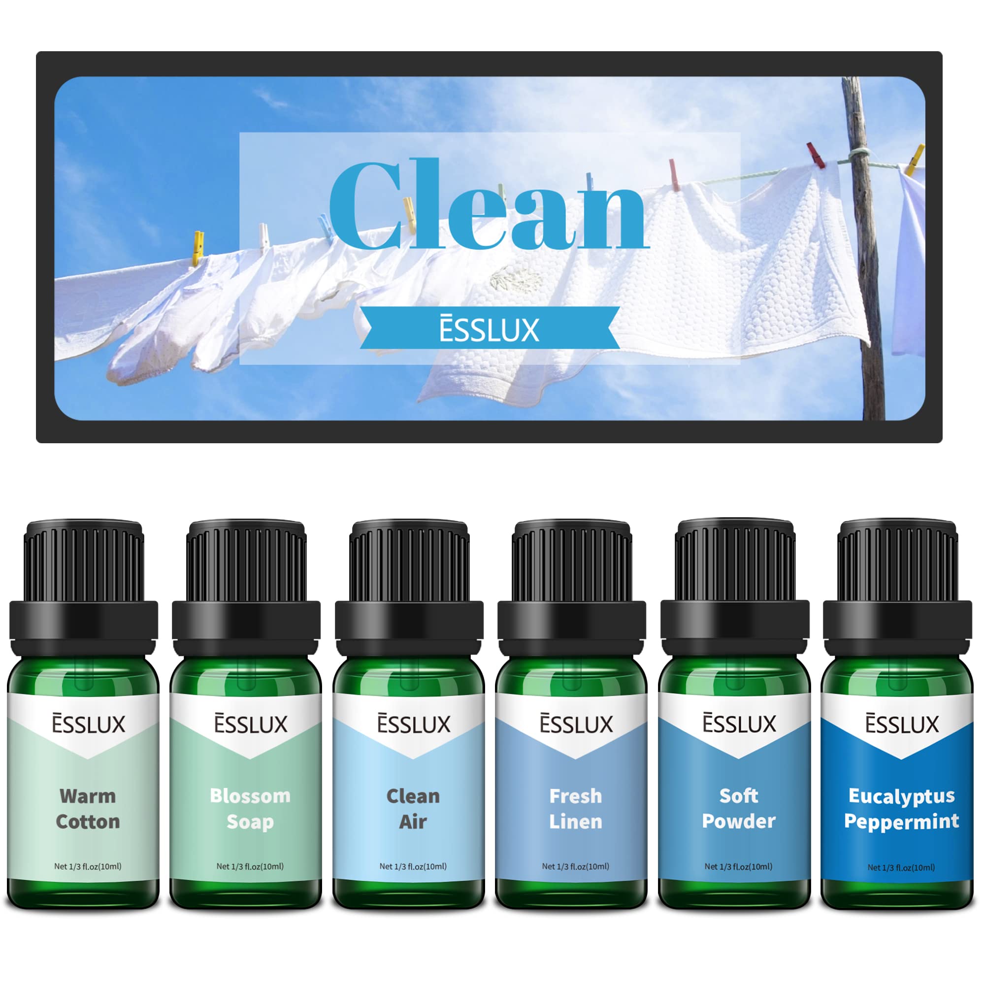 ESSLUX pack frontal mostrando las seis botellas, ideal para regalo