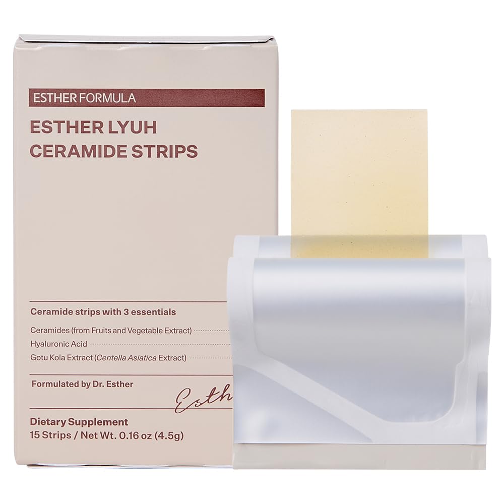ESTHER FORMULA envase frontal mostrando las 15 tiras y beneficios