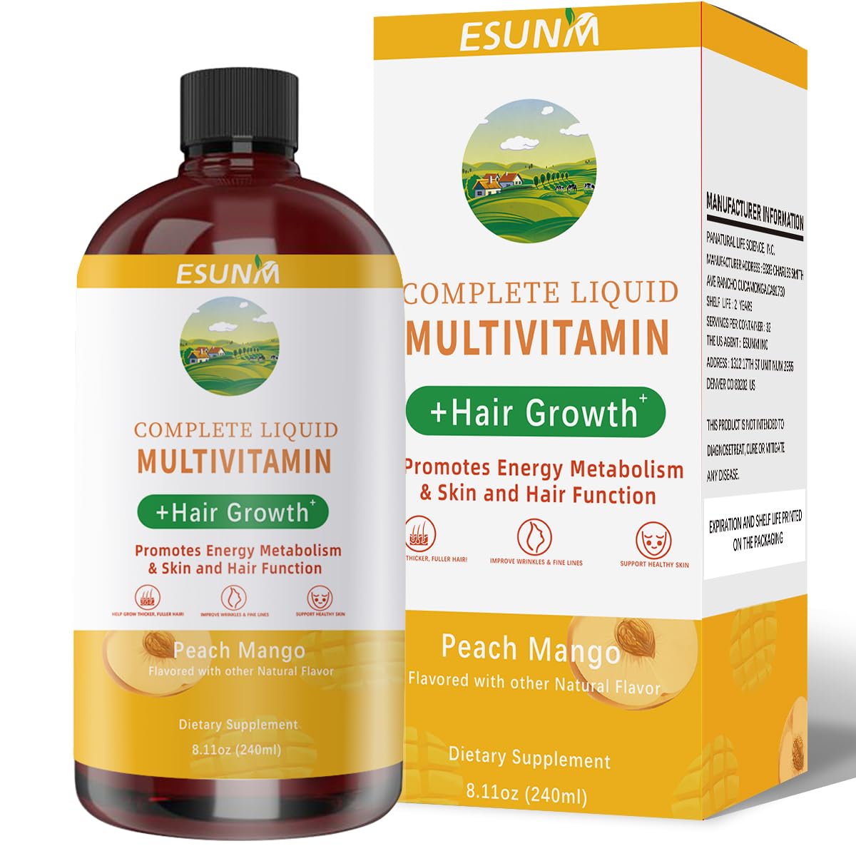 ESUNM envase frontal mostrando diseño y beneficios visibles