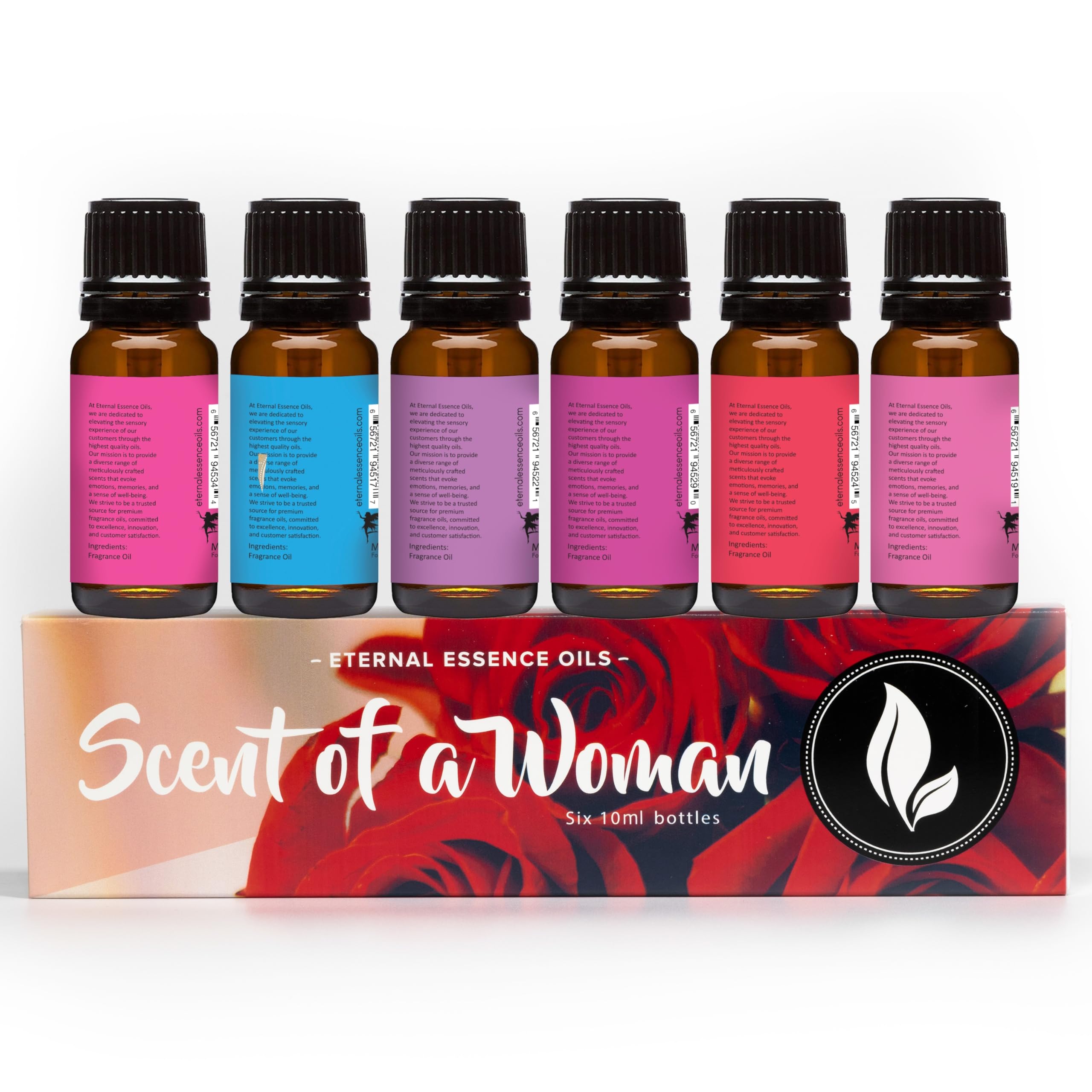 Eternal Essence Oils comparación de tamaño con mano para referencia de 10 ml