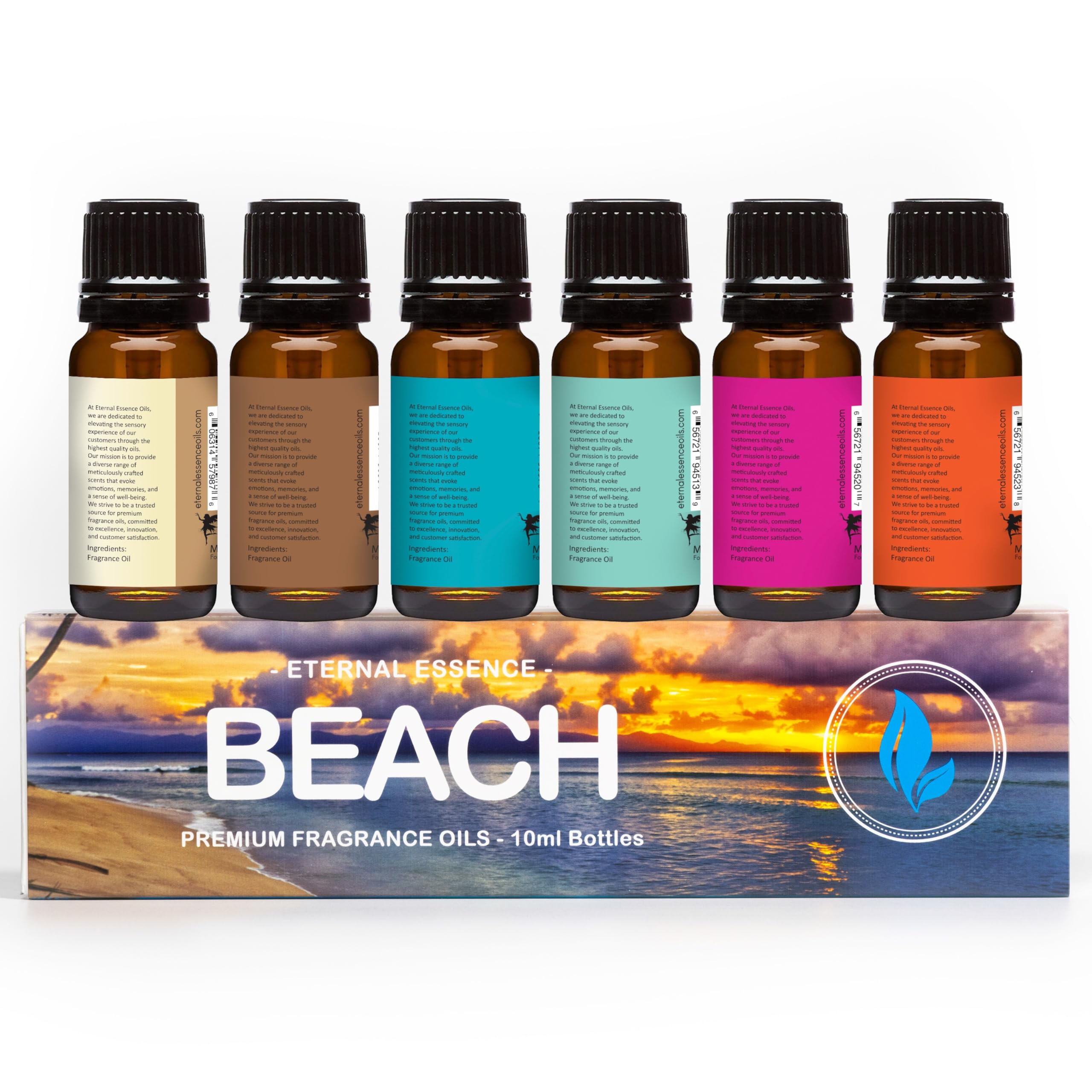 Eternal Essence Oils comparación de tamaño en mano, frascos 10 ml manejables