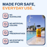 Ethan's etiqueta con ingredientes orgánicos y beneficios para enfoque