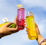 Tres sabores Ethlete (Peach Mango, Raspberry Lemon, Lemon Lime) presentados