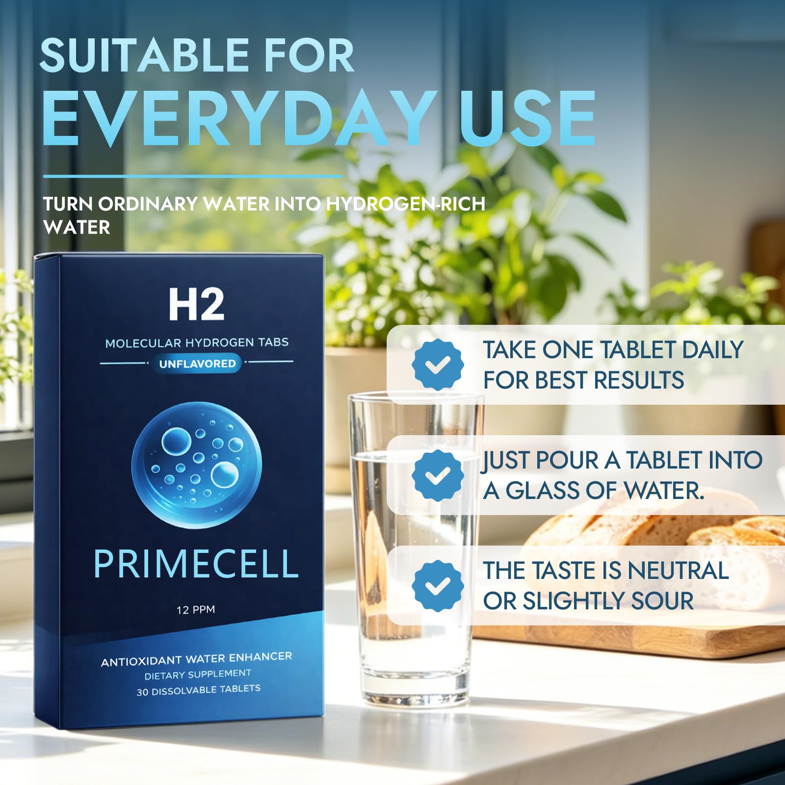 Ethris Primecell tabletas en mano para tamaño práctico y uso fácil diario