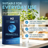 Ethris Primecell tabletas en mano para tamaño práctico y uso fácil diario