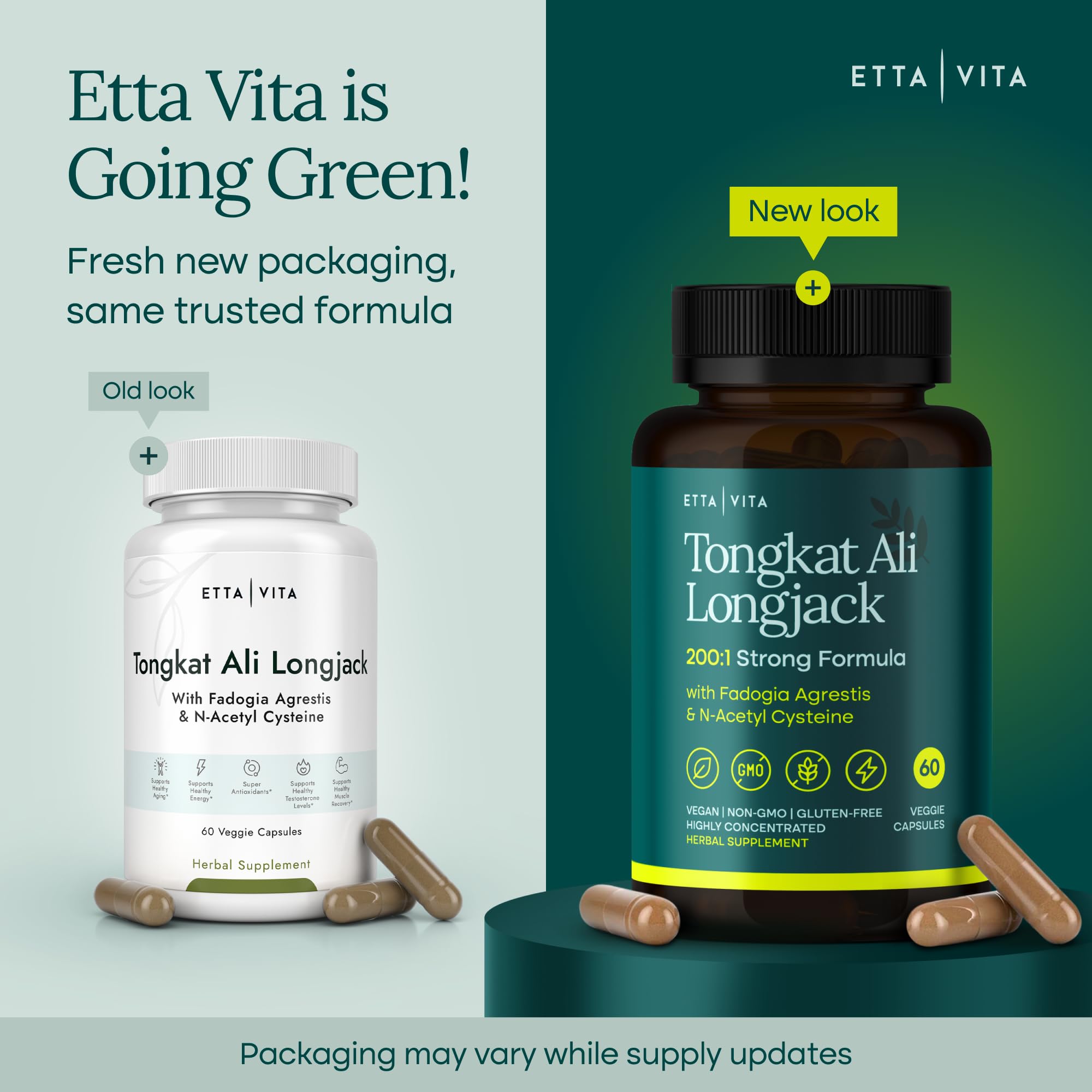 Etta Vita NAC en polvo mostrando el ingrediente antioxidante