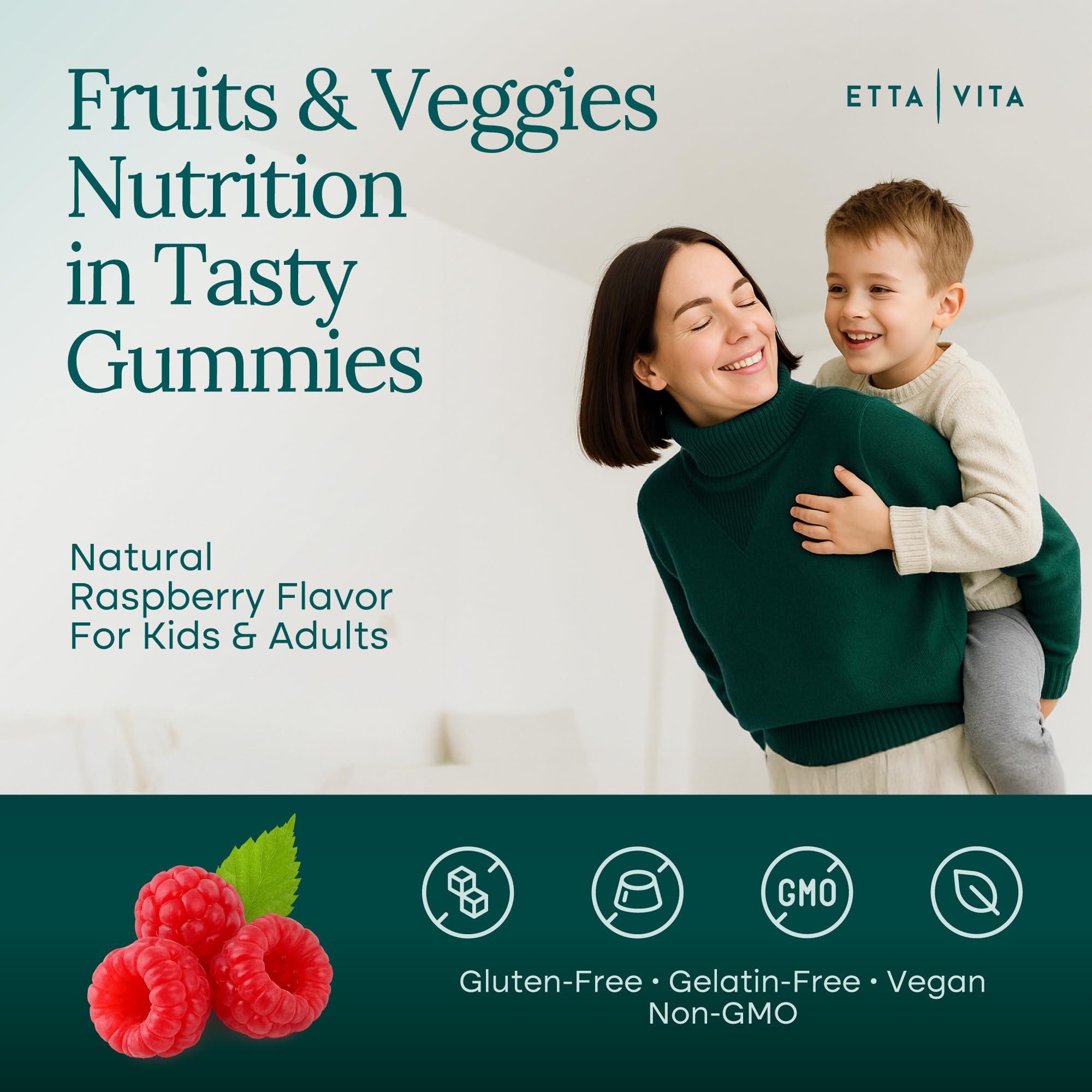 Etta Vita superfrutas (acai, granada) destacando antioxidantes naturales