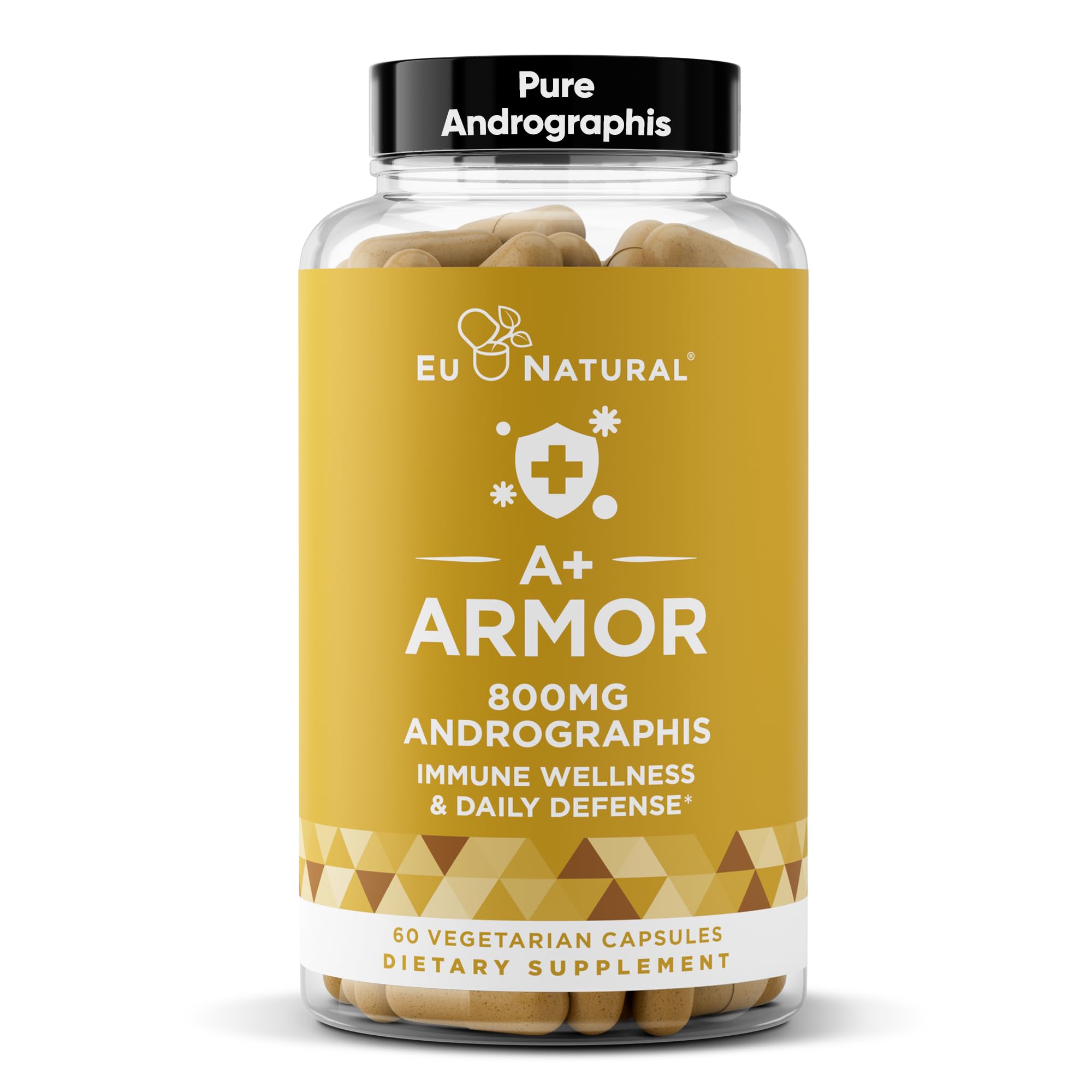 Eu Natural envase frontal mostrando sello y la promesa de potencia