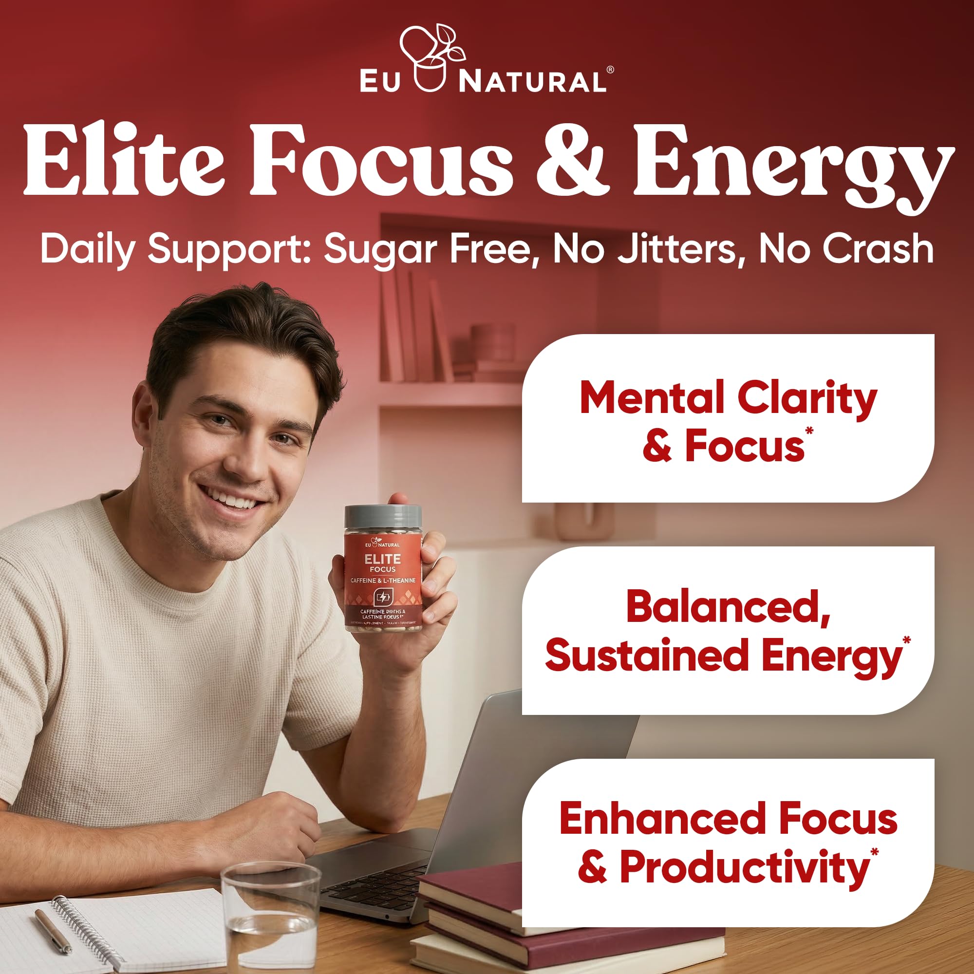 Eu Natural cápsulas abiertas mostrando contenido, evidencia dosificación clara