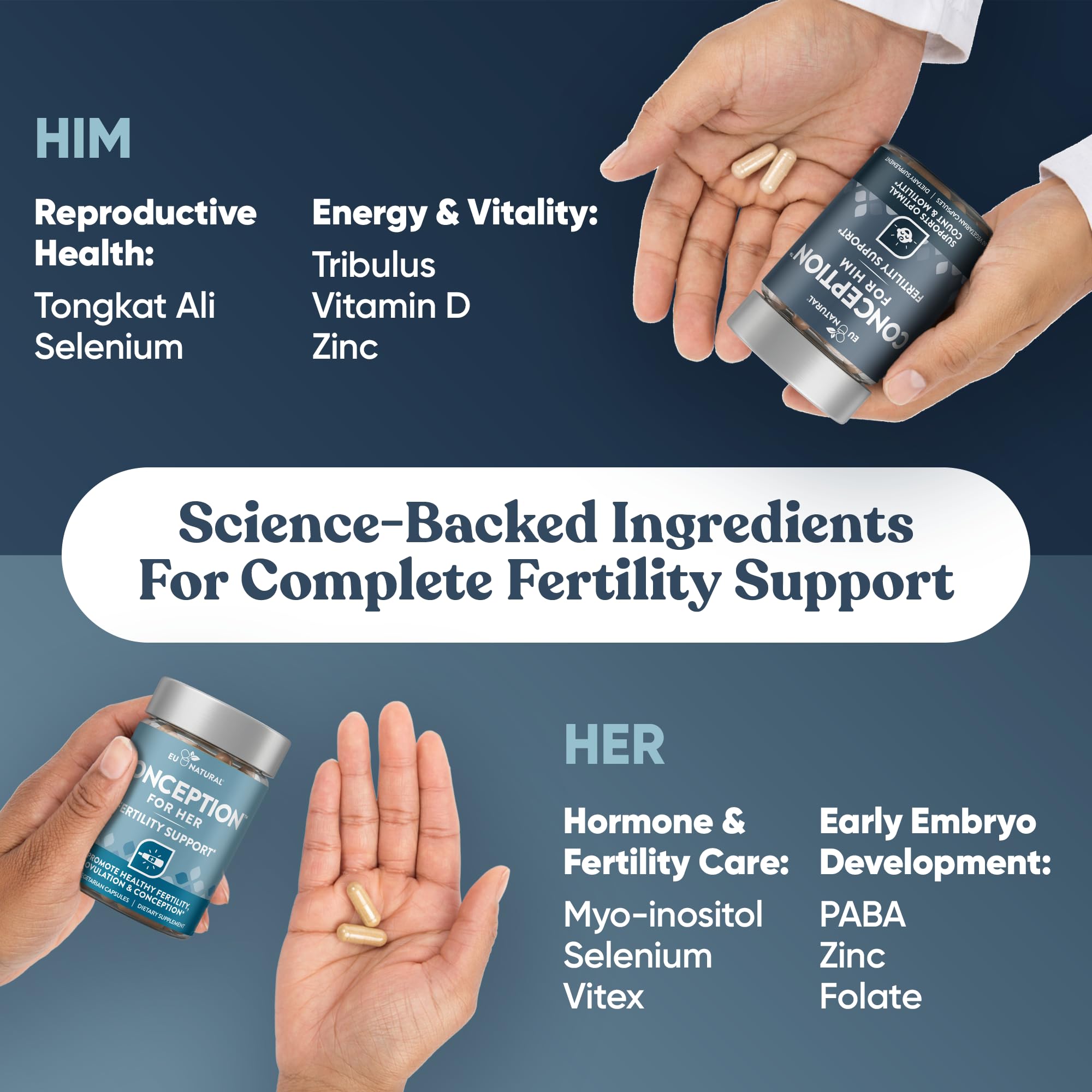 Eu Natural etiqueta con ingredientes clave, transparencia y confianza