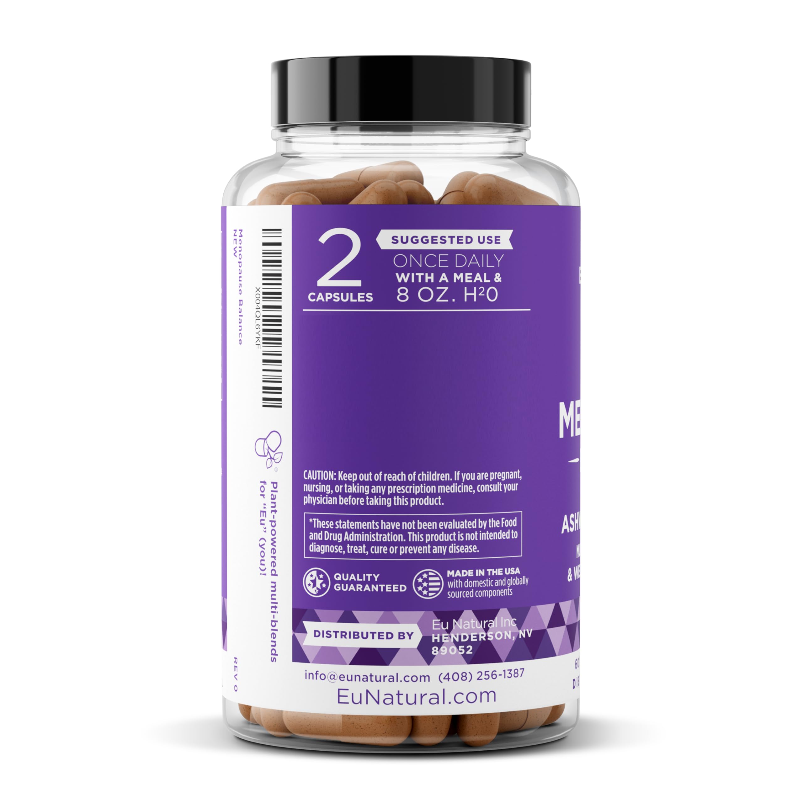 Eu Natural paquete junto a folleto informativo para guía de uso y beneficios