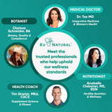 Eu Natural etiqueta Thrive lista de ingredientes y dosificación visible