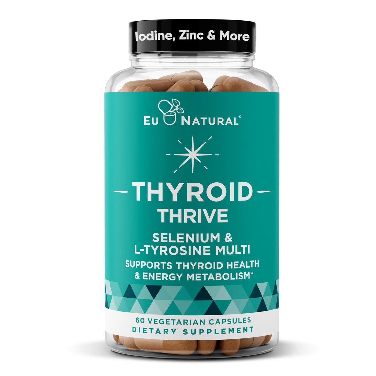 Eu Natural botella Thrive frente del empaque mostrando etiqueta clara y beneficios