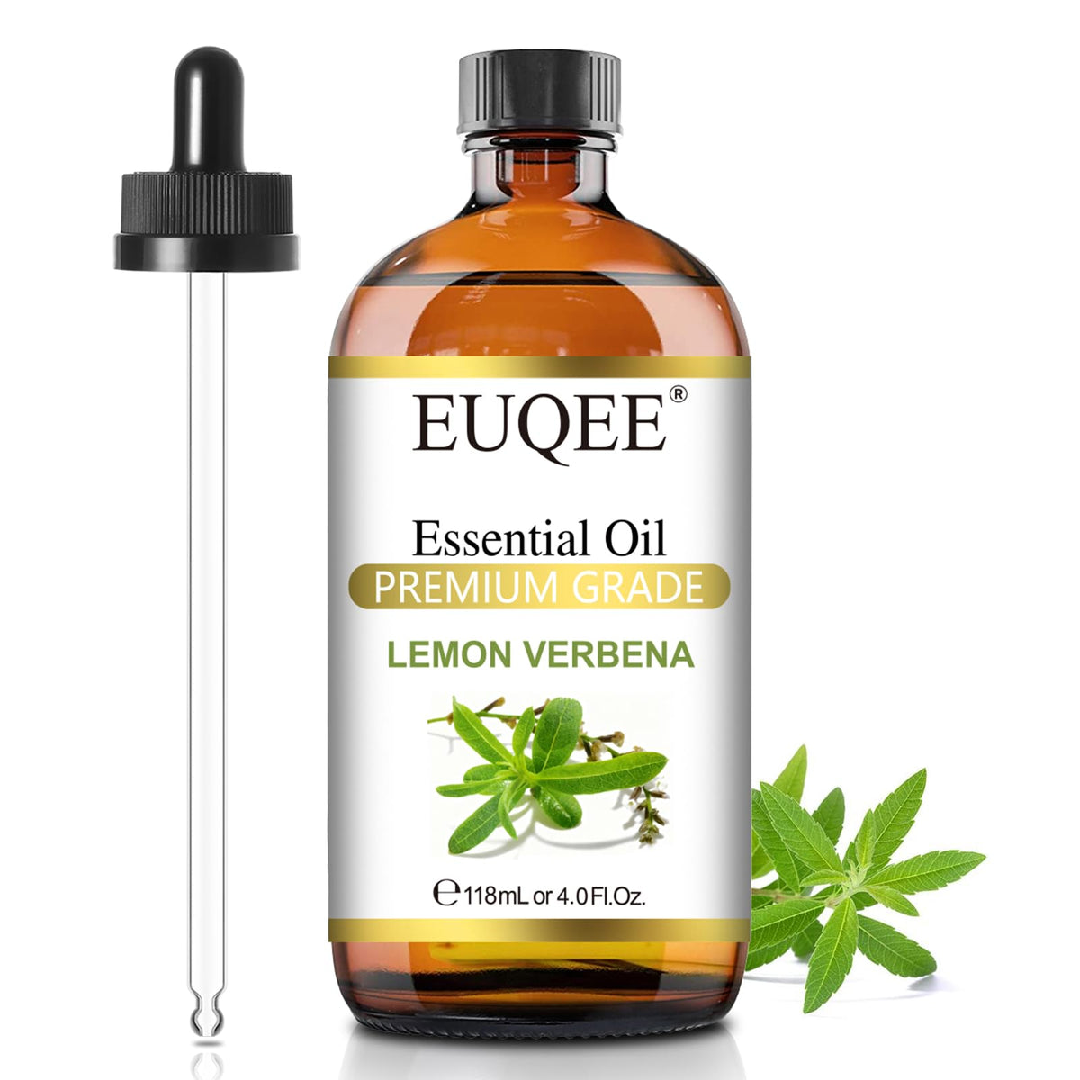 EUQEE frasco ámbar 118 ml mostrando protección contra luz y volumen